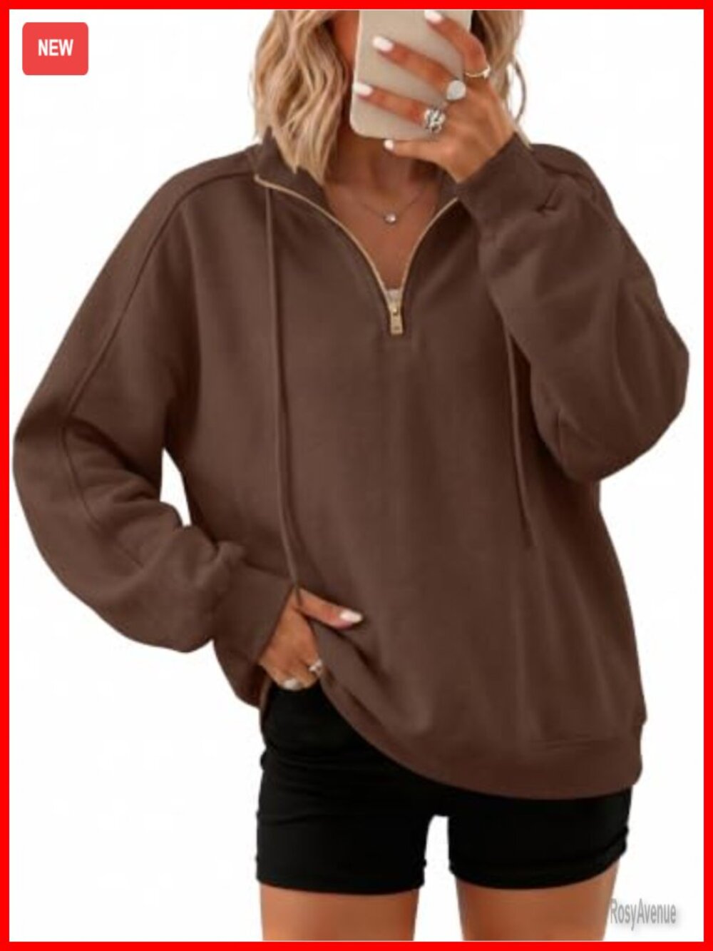 Dokotoo Women's Oversized Quarter Zip Sweatshirt Long Sleeve Pullover